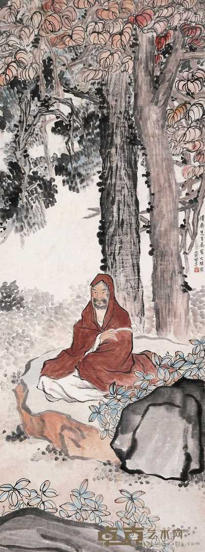 陈年 文殊像 轴 132.4×49.2cm